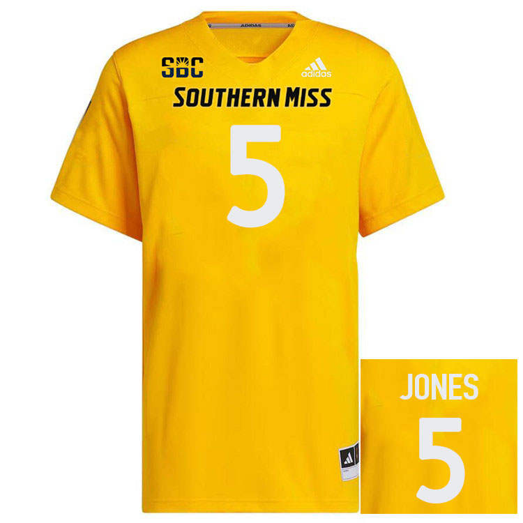 Southern Miss Golden Eagles #5 Tim Jones Jersey Football Uniforms-Gold